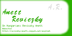 anett reviczky business card